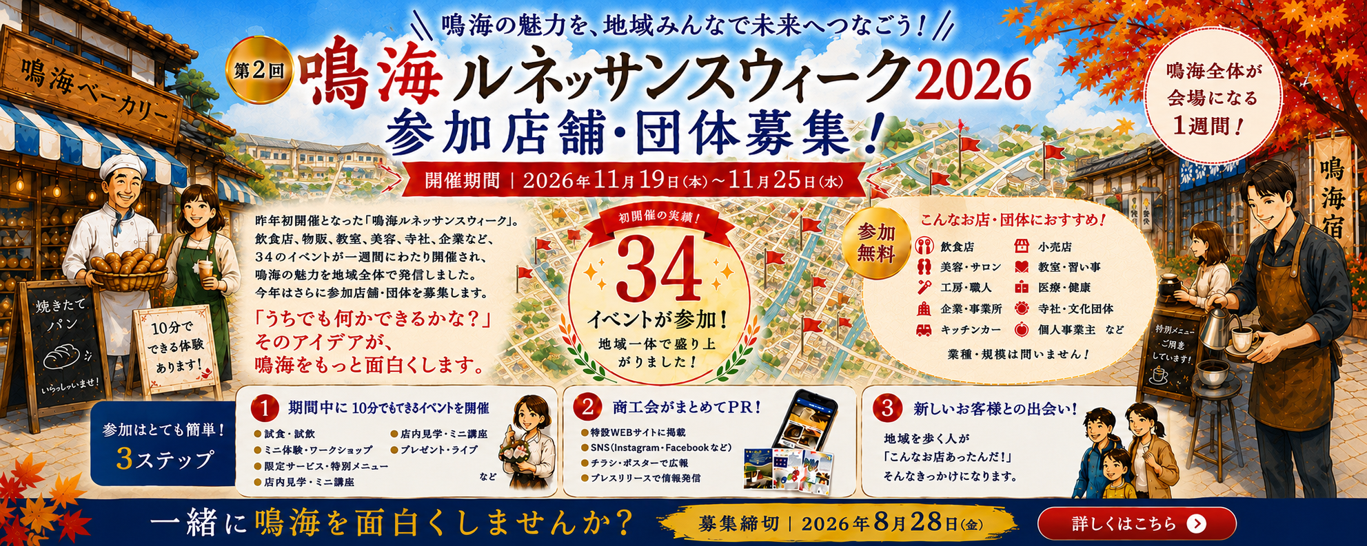 第2回鳴海ルネッサンスウィーク2026 参加店舗・団体募集!